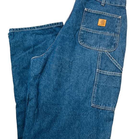 Carhartt Big and Tall Size 38 X 34 Straight Leg Carpenter Workwear Jeans 3140 - Picture 3 of 8